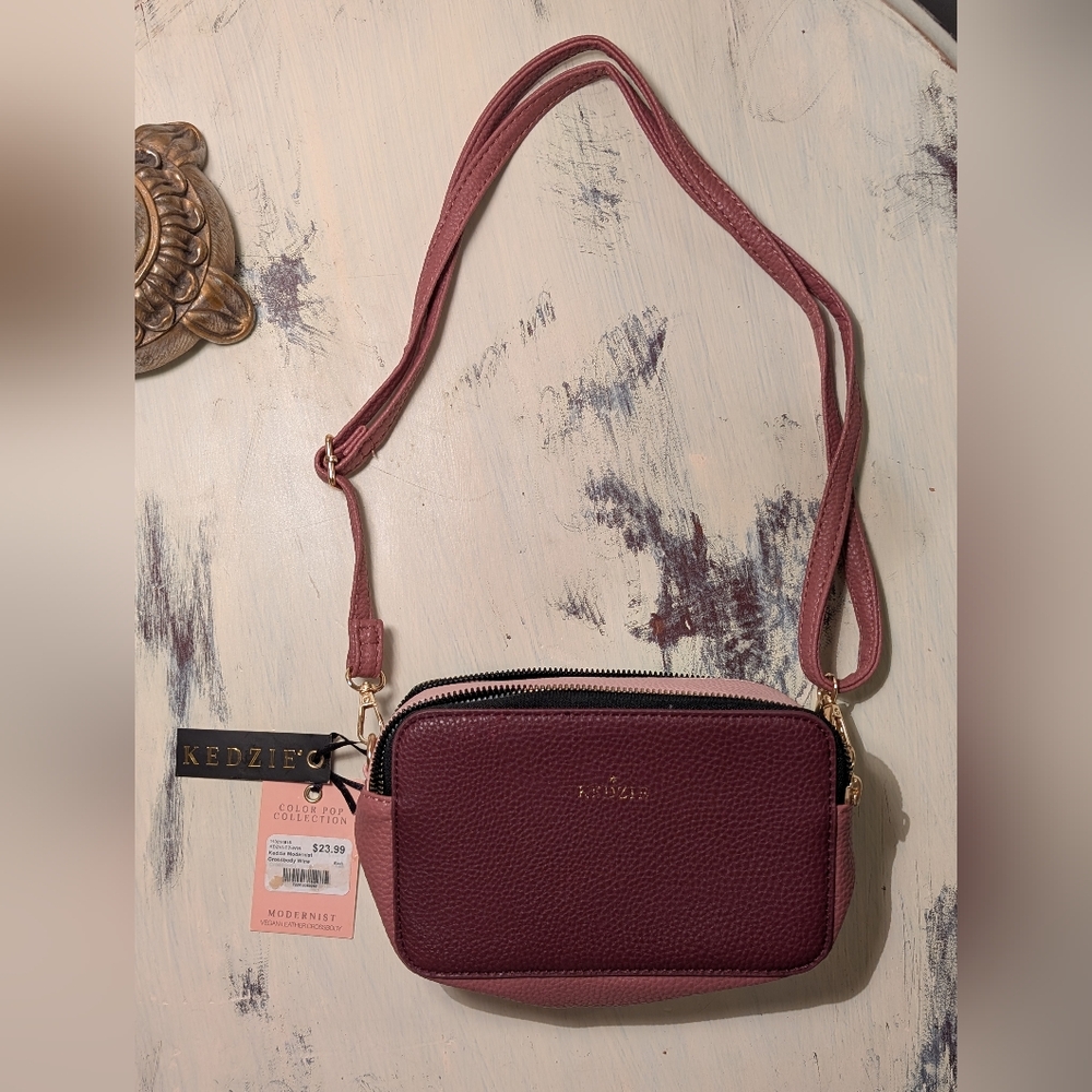 Kedzie Wine Modernist small purse/crossbody